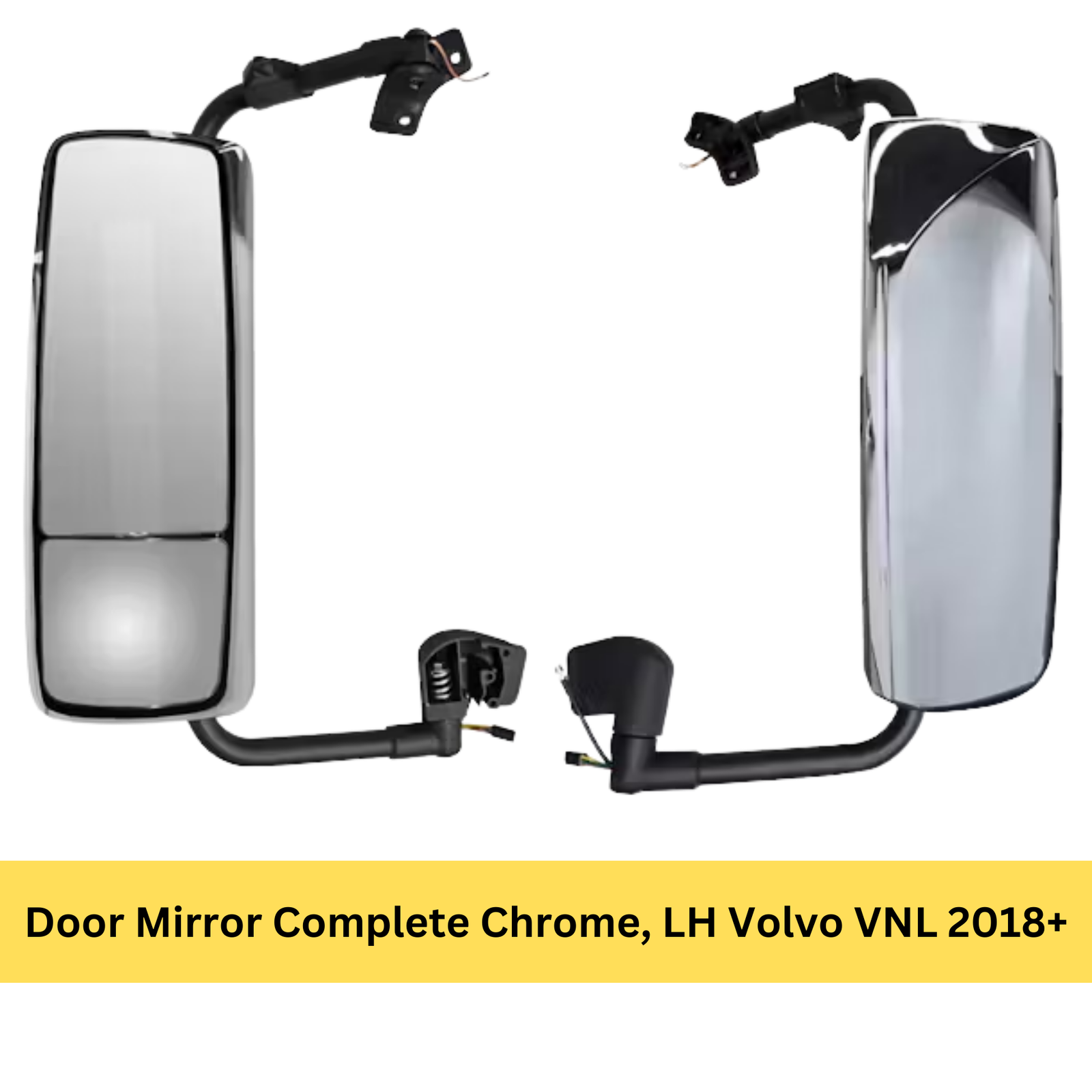 Door Mirror Complete Chrome, LH Volvo VNL 2018+