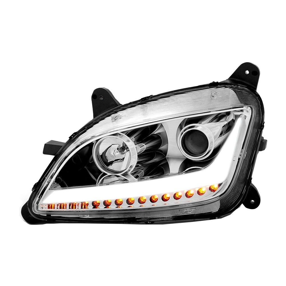 RH LED Head Lamp Black Peterbilt 579 2013-2020
