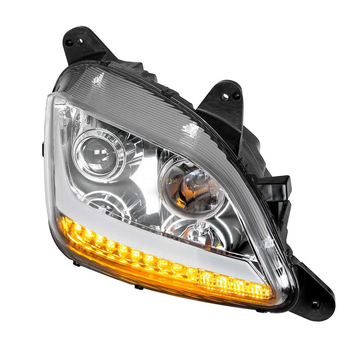 RH LED Head Lamp Chrome Peterbilt 579 2013-2020