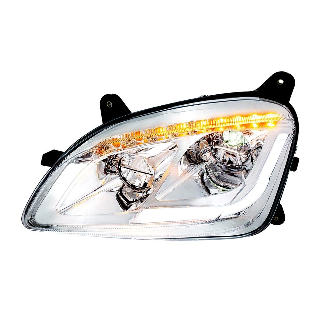 LH LED Head Lamp Chrome Peterbilt 579 2013-2020
