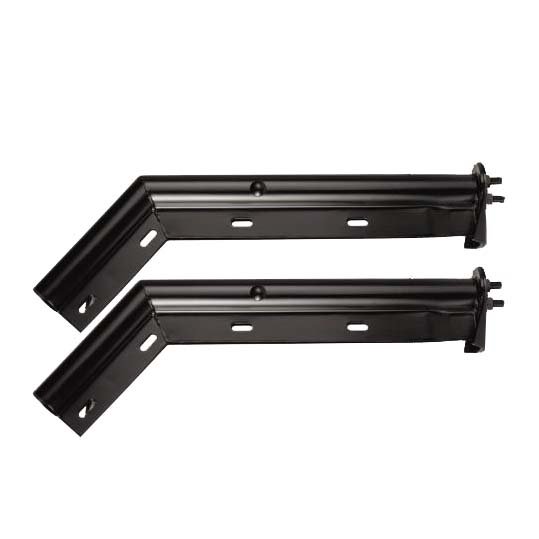 28" Black Mud Flap Hanger 45 Degree Angled One Pair 1-1/8
